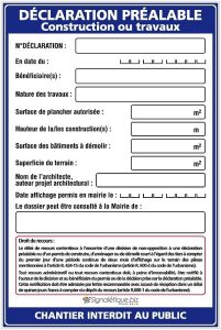 Panneaux travaux particuliers